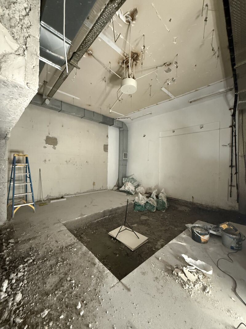 Treatment room with wall and floor finishes removed — Bursa Uludağ