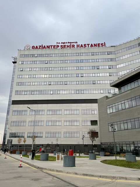 Exterior of the hospital building where the project took place — Gaziantep