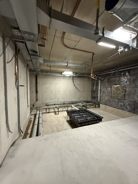 Metal equipment frame set into the concrete floor — Gaziantep